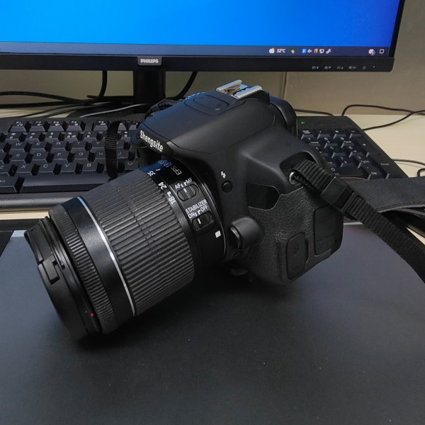 Shengsite DSLR Camera with 18-55mm Lens | Built-in Wi-Fi | 24.1 MP CMOS Sensor | DIGIC 4+ Image Processor and Full HD Video, Black